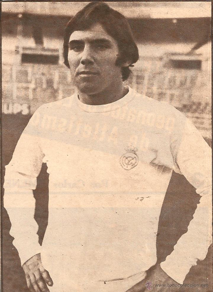 Sammelleidenschaft Sport: REAL MADRID: Recorte de CARLOS ALONSO SANTILLANA. Temporada 71-72