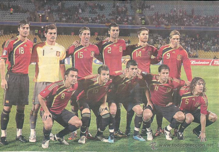 Coleccionismo deportivo: SELECCI&Oacute;N ESPA&Ntilde;OLA DE F&Uacute;TBOL: Gran recorte de hace algunos a&ntilde;os