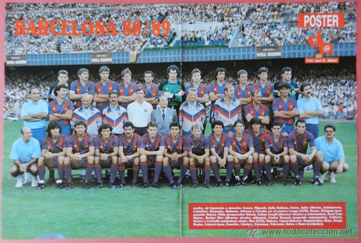 Poster doble fc barcelona real madrid 88/89 rev Vendido