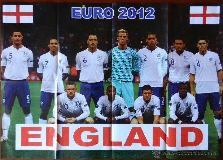 Collezionismo sportivo: POSTER GIGANTE SELECCION INGLATERRA EURO 2012 POLONIA UCRANIA EUROCOPA 12 - ENGLAND