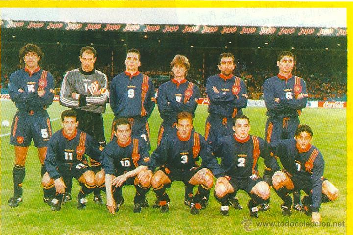 Colecionismo desportivo: SELECCI&Oacute;N ESPA&Ntilde;OLA DE F&Uacute;TBOL: Recorte de mediados de los 90