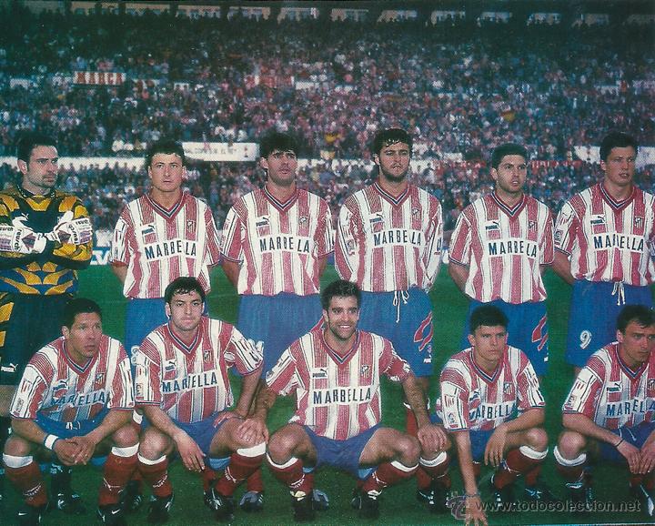 Colecionismo desportivo: ATL&Eacute;TICO DE MADRID: Recorte del equipo Campe&oacute;n de Copa en 1996