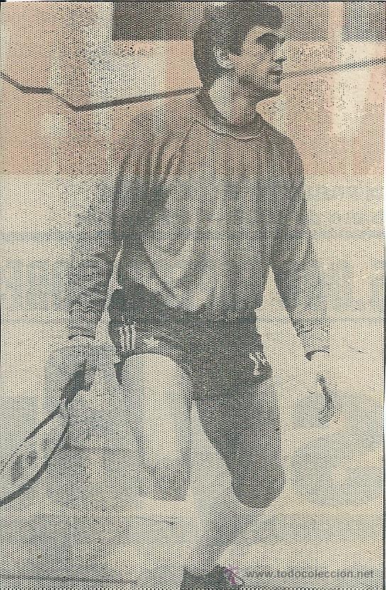 Collezionismo sportivo: ARKONADA: Recorte esperando con la raqueta de Squash
