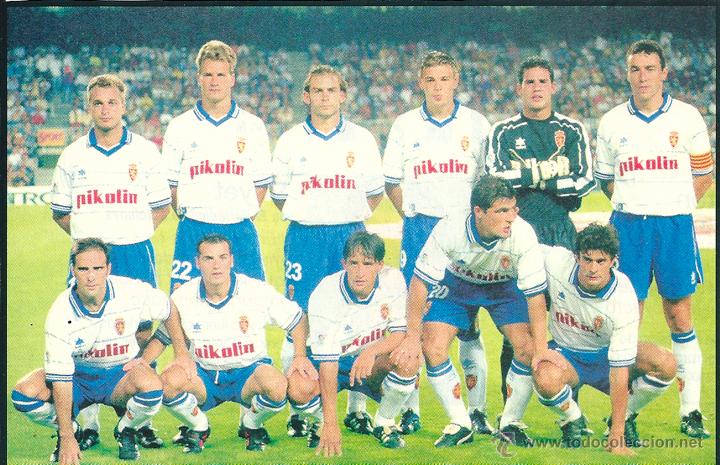 Collectionnisme sportif: REAL ZARAGOZA: Recorte de un equipo de finales de los 90