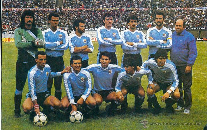 Collectionnisme sportif: SELECCI&Oacute;N DE F&Uacute;TBOL DE URUGUAY: Recorte de 1986