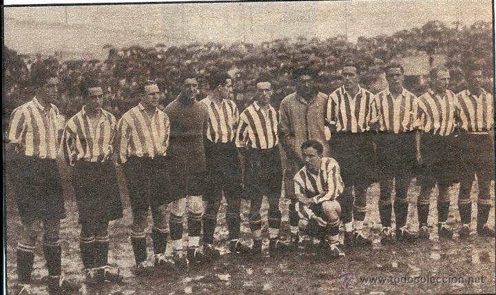 Collectionnisme sportif: ATHLETIC DE BILBAO: Recorte del equipo Campe&oacute;n  de Copa en 1931