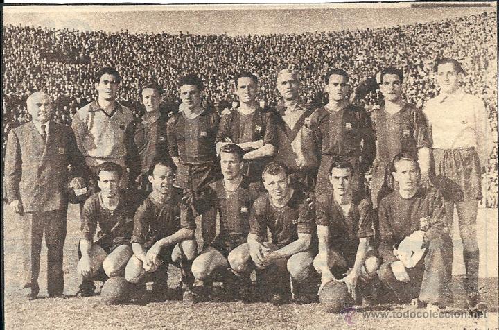 Collectionnisme sportif: BAR&Ccedil;A: Recorte de un equipo de la temporada 51-52
