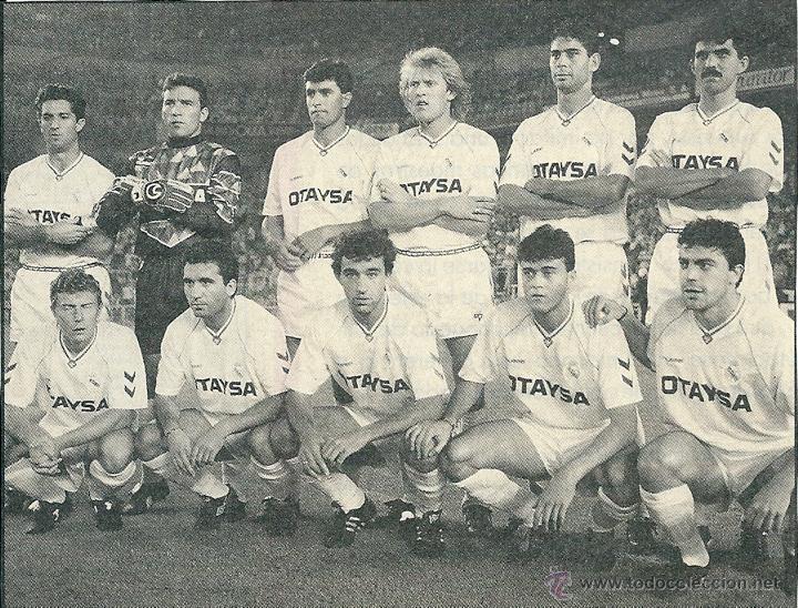 Collectionnisme sportif: REAL MADRID: Recorte de un equipo de la temporada 91-92