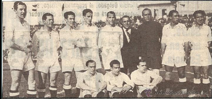 Collezionismo sportivo: REAL MADRID: Recorte del equipo Campe&oacute;n de Copa en 1934