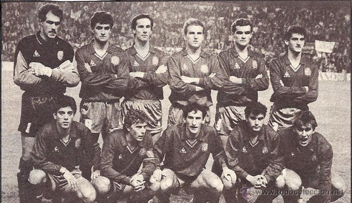 Collezionismo sportivo: SELECCI&Oacute;N ESPA&Ntilde;OLA DE F&Uacute;TBOL: Recorte de un equipo de los &uacute;ltimos a&ntilde;os 80