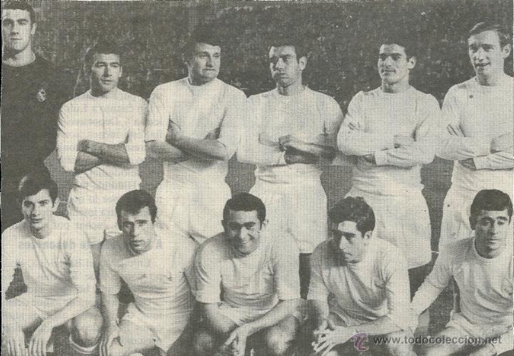 Sammelleidenschaft Sport: REAL MADRID: Recorte de un equipo de 1968