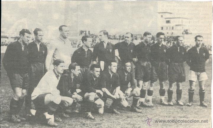 Sammelleidenschaft Sport: SELECCI&Oacute;N ESPA&Ntilde;OLA DE F&Uacute;TBOL: Recorte de un equipo de 1932 (Espa&ntilde;a 2-Yugoeslavia 1)
