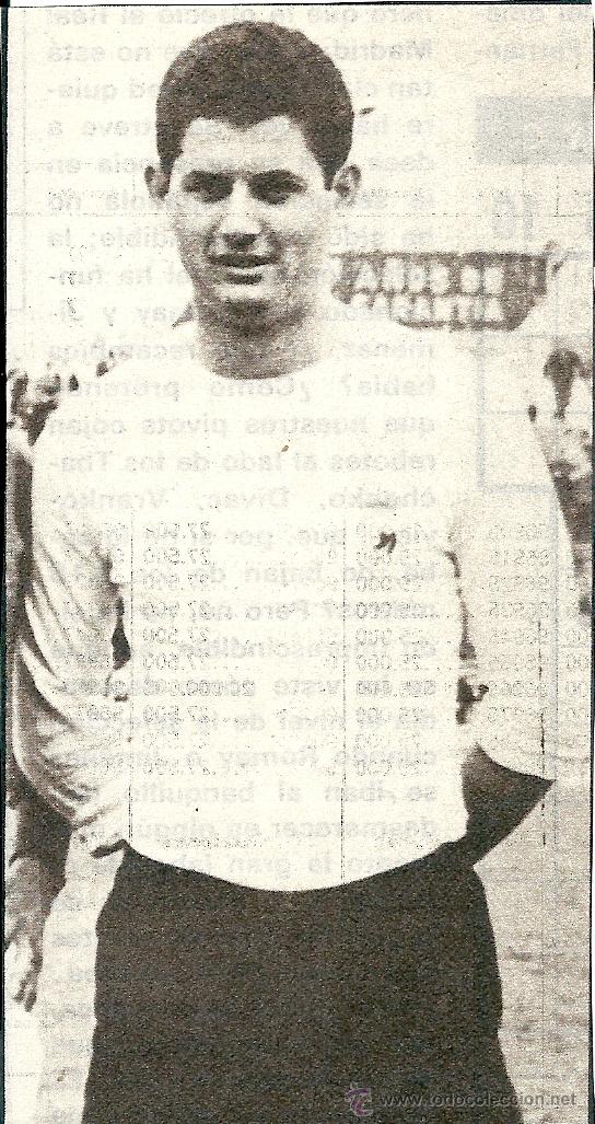 Sammelleidenschaft Sport: RACING DE SANTANDER. Recorte de RABA, jugador de los a&ntilde;os 60