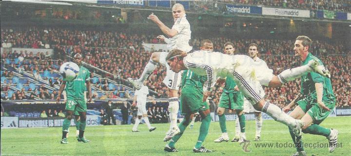 Coleccionismo deportivo: REAL MADRID: Recorte de SERGIO RAMOS rematando