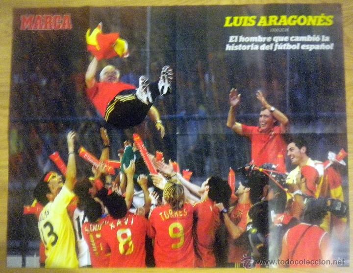 Coleccionismo deportivo: POSTER HOMENAJE LUIS ARAGONES - Foto 1
