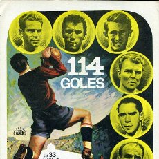 Coleccionismo deportivo: GUIA CINE, 114 GOLES , TEMA FUTBOL , 1 HOJA CARTULINA , ORIGINAL ,G1388