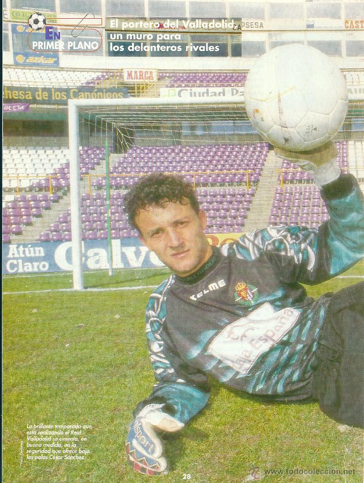 Collezionismo sportivo: REAL VALLADOLID: Minip&oacute;ster de C&Eacute;SAR S&Aacute;NCHEZ