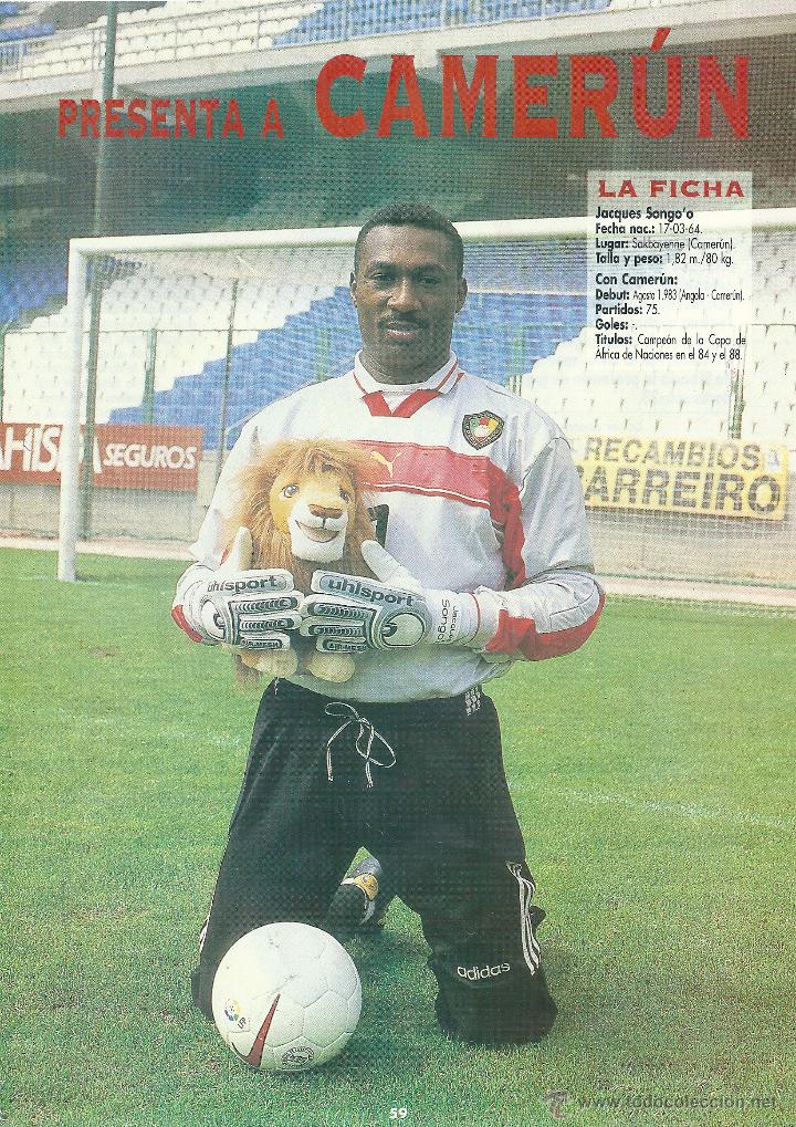 Collezionismo sportivo: SELECCI&Oacute;N DE F&Uacute;TBOL DE CAMER&Uacute;N: Minip&oacute;ster de JACQUES SONGO&acute;O