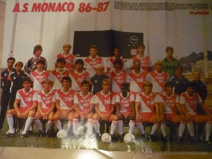 Collectionnisme sportif: poster central revista plantilla equipo MONACO 86-87 --1 x 7o aproximadamente