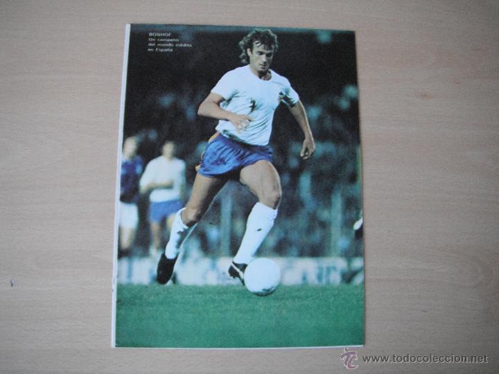 Coleccionismo deportivo: POSTER DON BALON 1/2 PAGINA. BONHOF (VALENCIA C.F.) AL DORSO BERTONI (SEVILLA C.F.) A&Ntilde;OS 70&acute;.