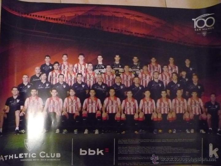 Sammelleidenschaft Sport: POSTER DEL AT. BILBAO 2013-14 -TODA LA PLANTILLA CON FIRMAS JUGADORES IMPRESAS