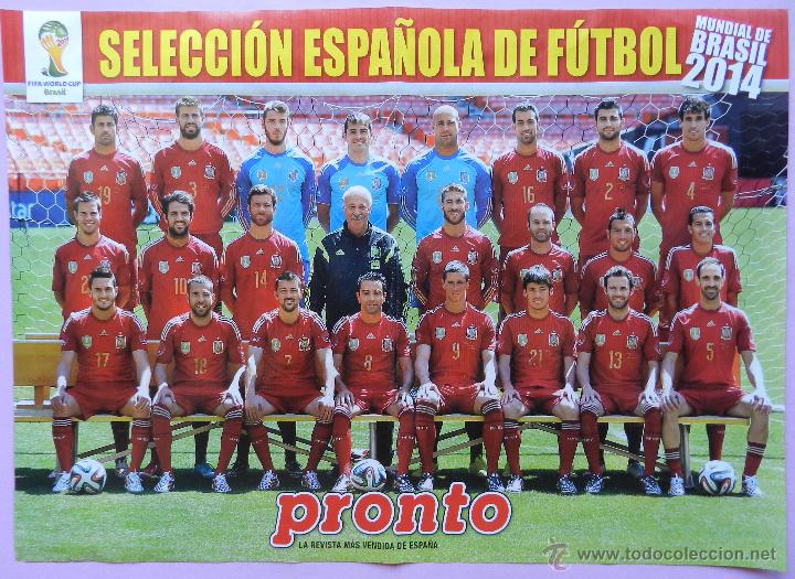 poster seleccion española mundial brasil 2014 f - Fútbol Antiguos todocoleccion - 44929729