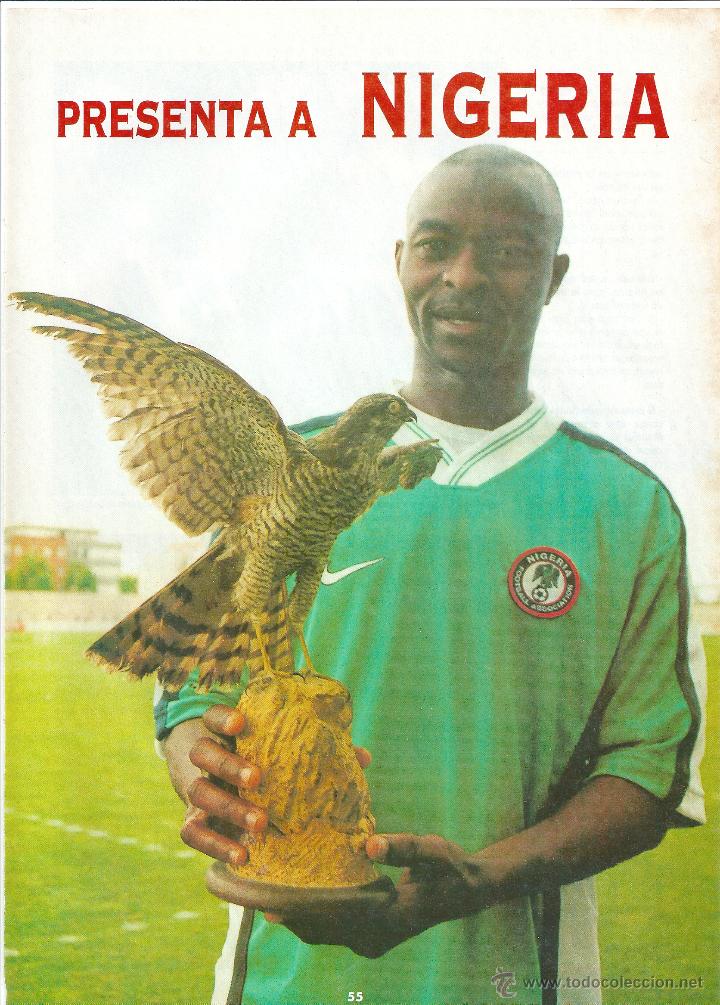 Collezionismo sportivo: SELECCI&Oacute;N DE F&Uacute;TBOL DE NIGERIA: Minip&oacute;ster de FINIDI GEORGE. 1998