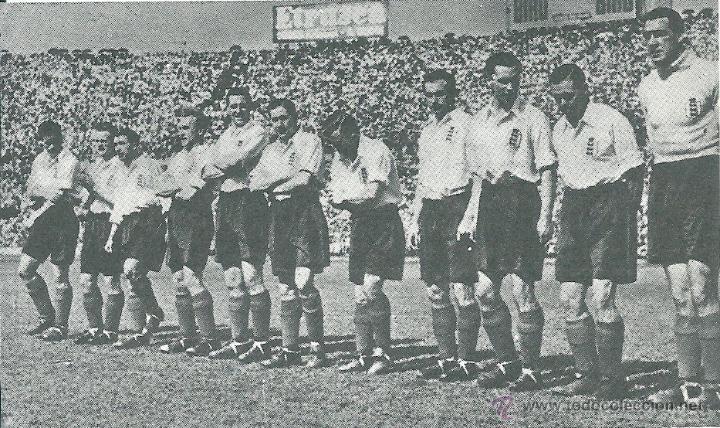 Collectionnisme sportif: SELECCI&Oacute;N DE F&Uacute;TBOL DE INGLATERRA: Recorte de un equipo de 1948