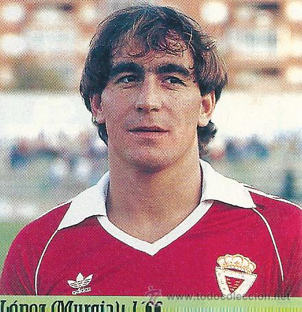 Collectionnisme sportif: REAL MURCIA: Recorte de L&Oacute;PEZ. A&ntilde;os 80