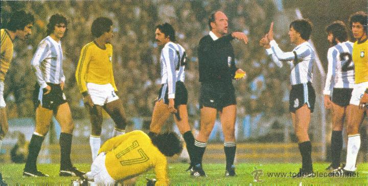 Collezionismo sportivo: SELECCI&Oacute;N DE F&Uacute;TBOL DE BRASIL: recorte de un incidente del BRASIL-ARGENTINA