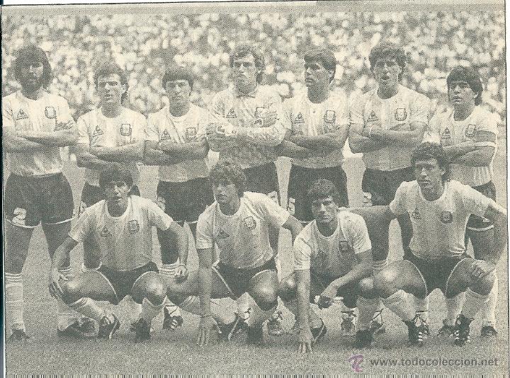 Collezionismo sportivo: SELECCI&Oacute;N DE F&Uacute;TBOL DE ARGENTINA: recorte de un equipo del Mundial 1986