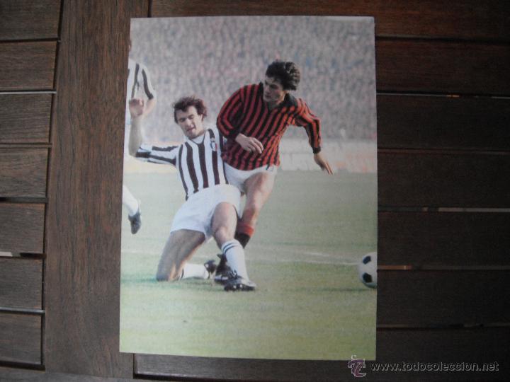 Coleccionismo deportivo: POSTER REVISTA MONDIAL -1/2 PAGINA-. MILAN -JUVENTUS. A&Ntilde;OS 70&acute;