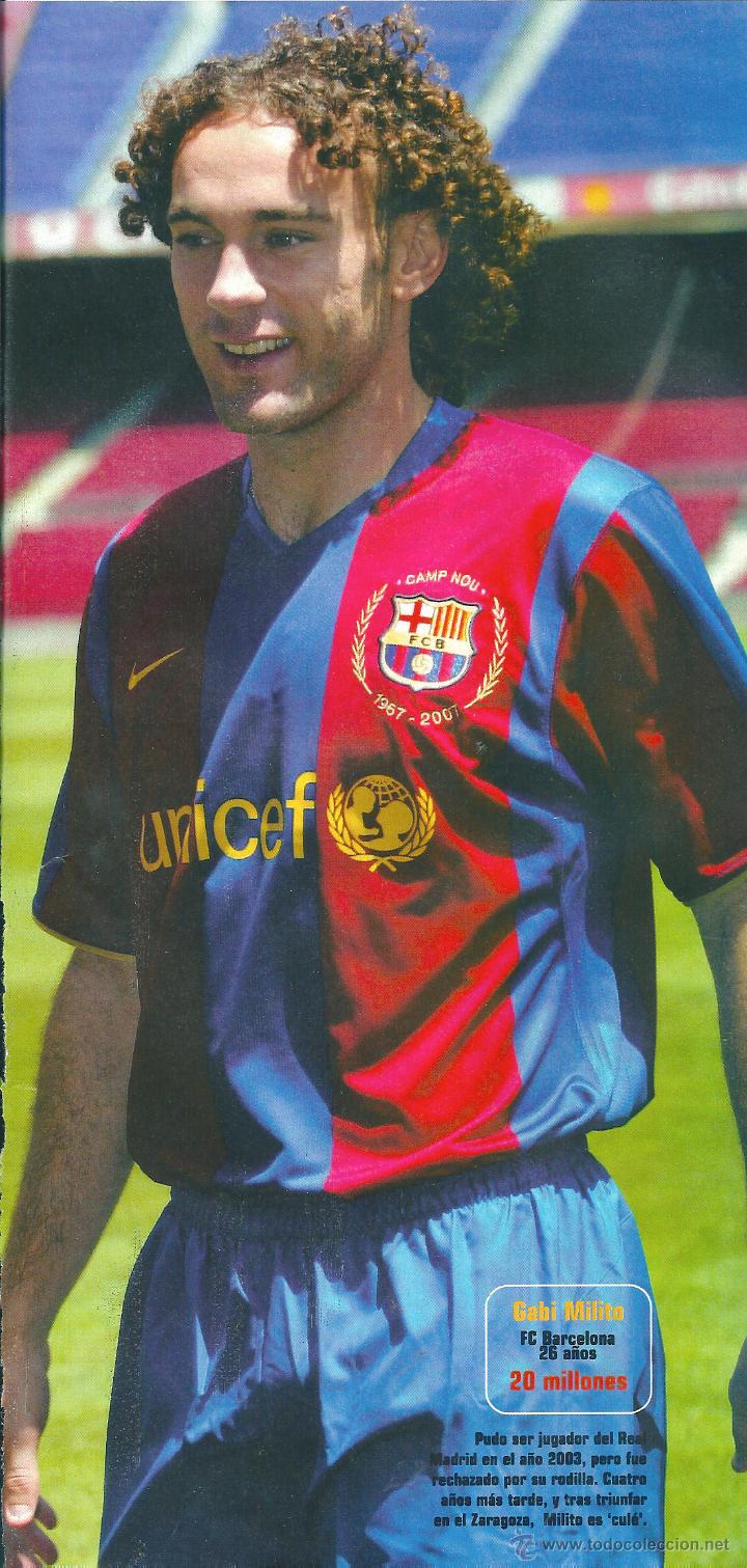 Collectionnisme sportif: BAR&Ccedil;A: Gran recorte de GABI MILITO.