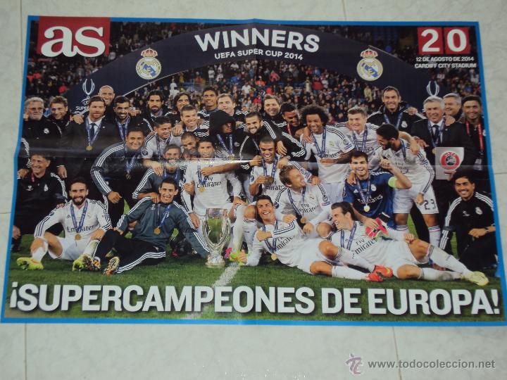 Coleccionismo deportivo: REAL MADRID. SUPERCAMPEON DE EUROPA. CARDIFF. 12-8-2014.