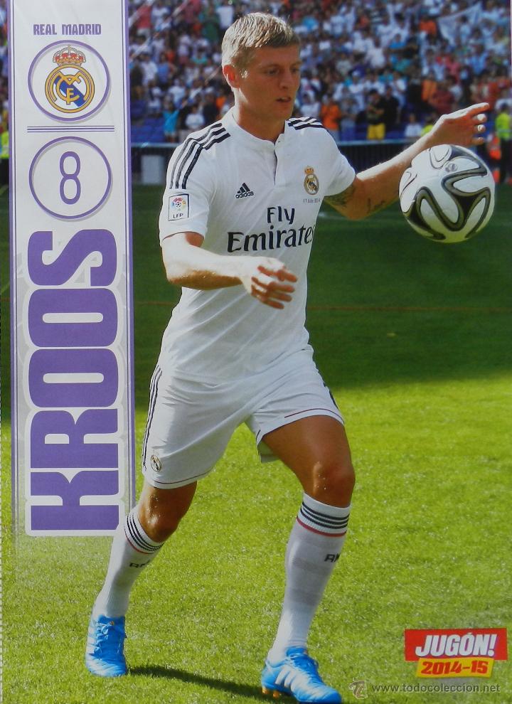Coleccionismo deportivo: MINI POSTER 8 TONI KROOS (REAL MADRID) - 2014/2015 - LIGA FUTBOL 14/15 REVISTA JUGON FICHAJE GERMANY