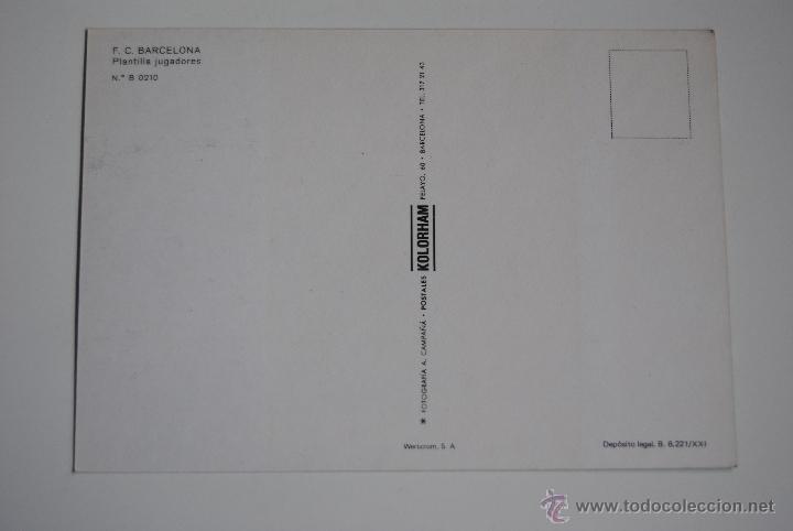 Coleccionismo deportivo: POSTAL F.C.BARCELONA KOLORHAM - Foto 2