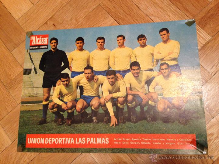 Collectionnisme sportif: CARTEL POSTER PLANTILLA LAS PALMAS EL ALCAZAR REVISTA PERIODICO