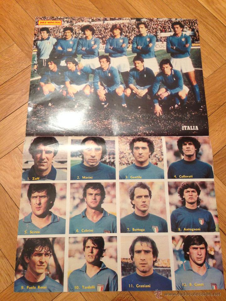 Sammelleidenschaft Sport: CARTEL POSTER DIEZ MINUTOS SELECCION ITALIA BETTEGA ROSSI CONTI CABRINI SCIREA ZOFF