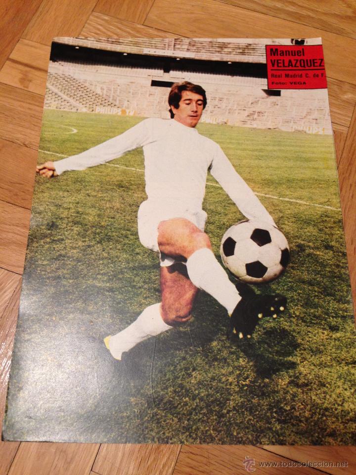 Sammelleidenschaft Sport: CARTEL POSTER FUTBOL MANUEL VELAZQUEZ REAL MADRID