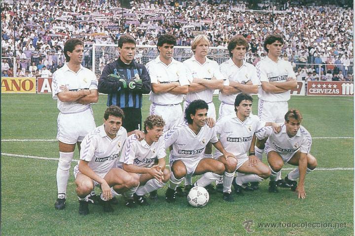 Sammelleidenschaft Sport: REAL MADRID: recorte de un equipo de la temporada 89-90