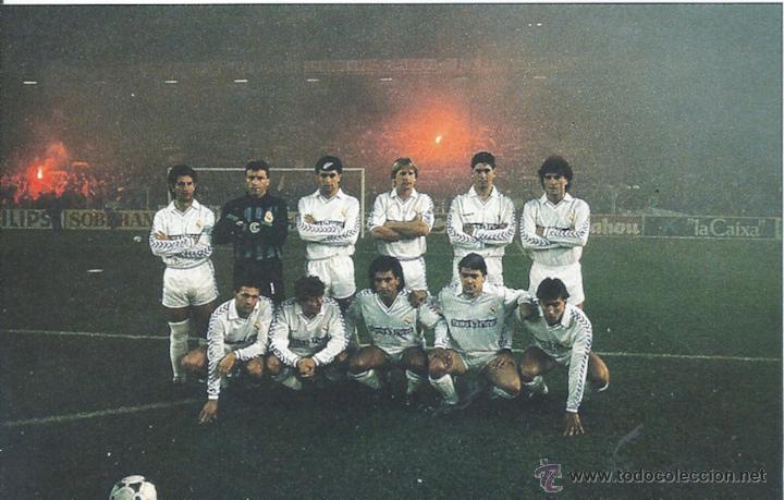 Collezionismo sportivo: REAL MADRID: recorte de un equipo de la temporada 89-90