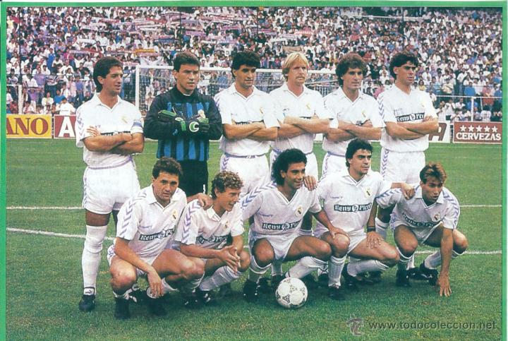 Collezionismo sportivo: REAL MADRID: recorte de un equipo de la temporada 89-90