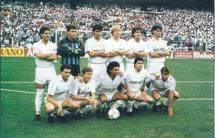 Collezionismo sportivo: REAL MADRID: recorte de un equipo de la temporada 89-90