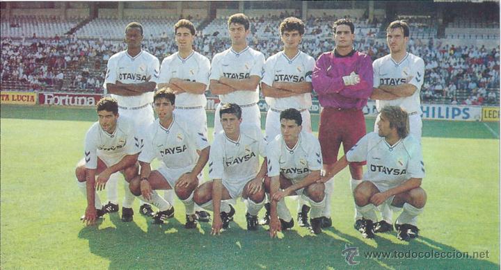 Collezionismo sportivo: REAL MADRID: recorte del equipo filial hacia 1990