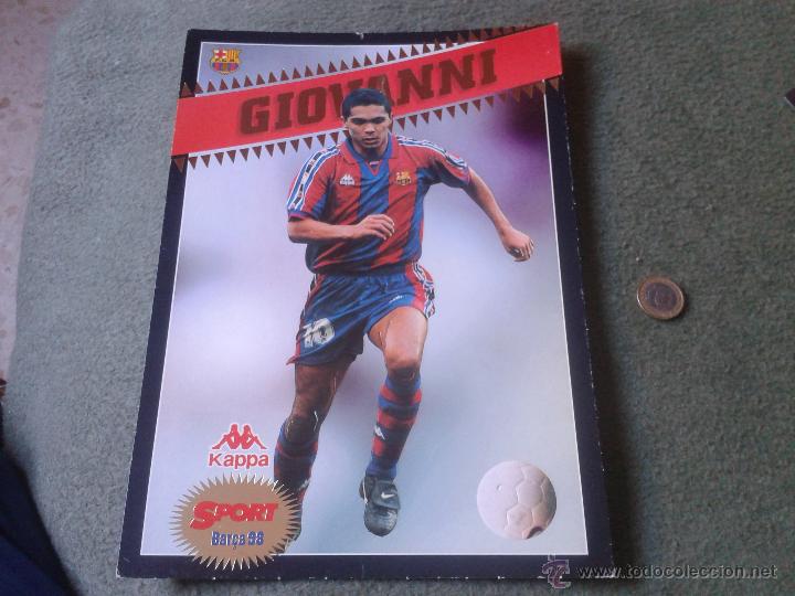 Collezionismo sportivo: LAMINA DE CARTON FCB BARSA FUTBOL CLUB BARCELONA JUGADOR GIOVANNI KAPPA COLECCION DIARIO SPORT 98