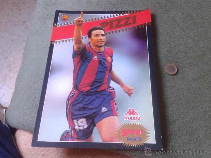 Collezionismo sportivo: LAMINA DE CARTON FCB BARSA FUTBOL CLUB BARCELONA JUGADOR PIZZI KAPPA COLECCION DIARIO SPORT 98