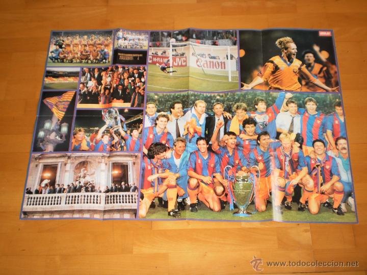 Coleccionismo deportivo: POSTER F.C.BARCELONA - FINAL COPA DE EUROPA 1992 WEMBLEY - 93 X 65 cm - Revista HOLA