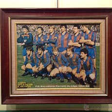 Coleccionismo deportivo: PÓSTER F.C. BARCELONA – TEMPORADA 1984/85 CON MARCO. Lote 48853483
