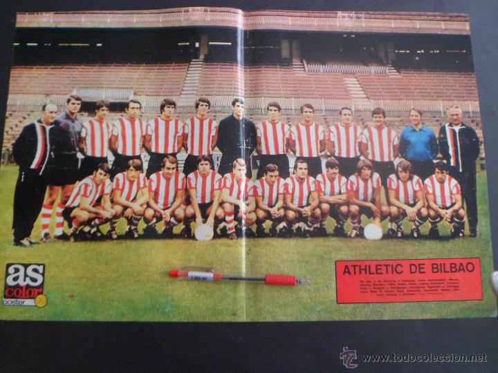 Coleccionismo deportivo: POSTER AS COLOR DOBLE PAGINA N&ordm; 99 - ATHLETIC DE BILBAO - 51X34 - A&Ntilde;O 1973