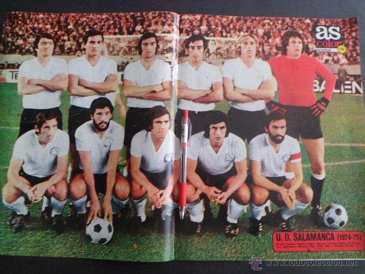 Coleccionismo deportivo: CARTEL POSTER ALINEACION SALAMANCA 74 75 1974 1975 - AS COLOR 174